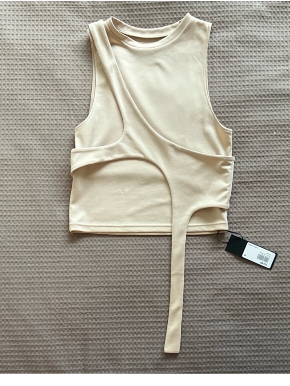 Nwt Heliot Emil Beige Cutout Tank Top Size Medium — image 5 of 8